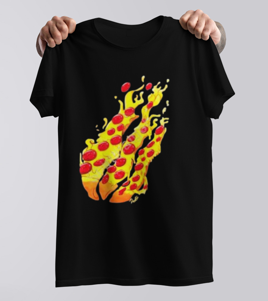 Preston Stylez Fire Pizza Flaming Pepperoni Blaze T-Shirt