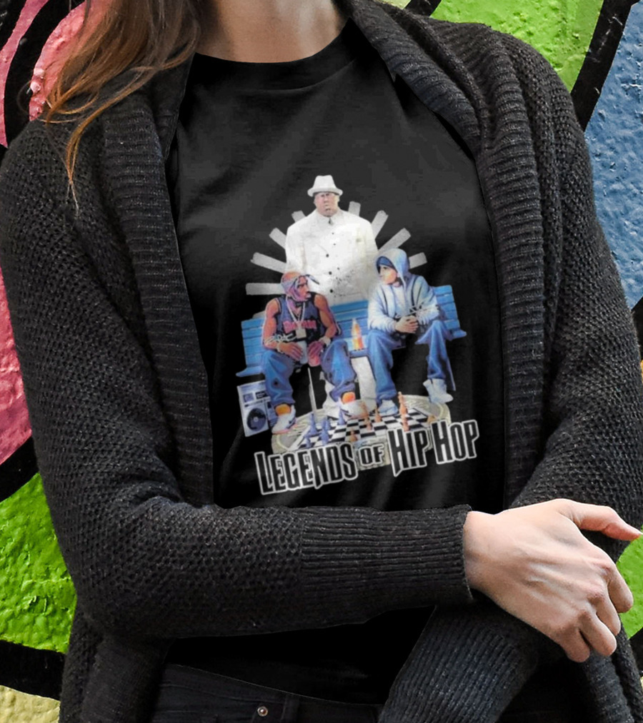 The Eminem Show Legends Of Hip Hop Bench Chess Game Boombox Trio T-Shirt