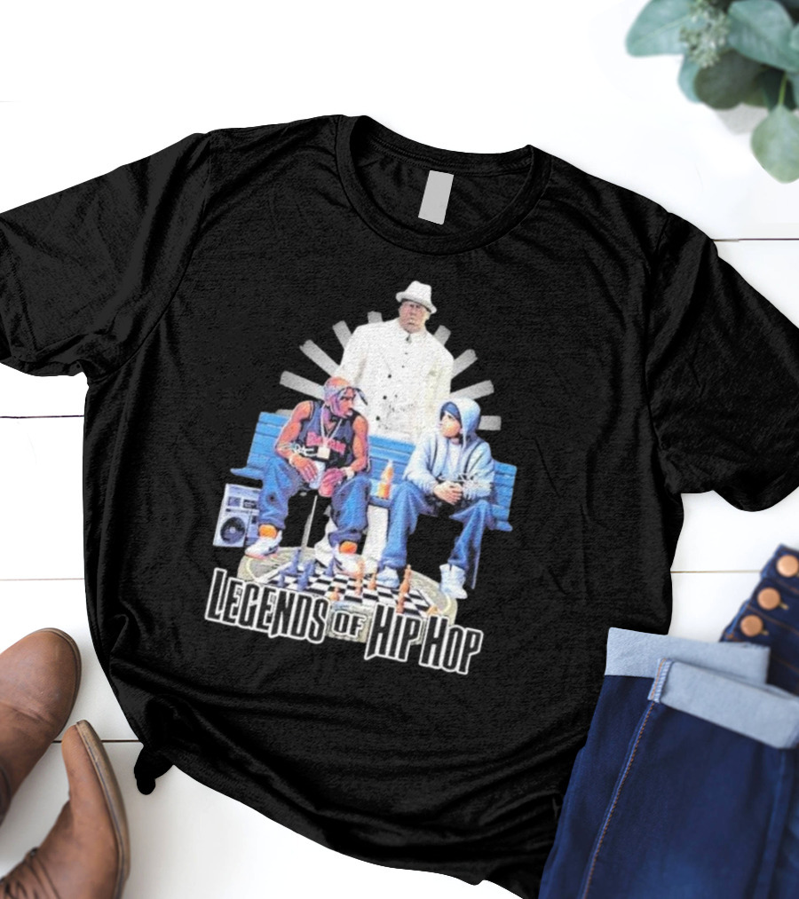 The Eminem Show Legends Of Hip Hop Bench Chess Game Boombox Trio T-Shirt