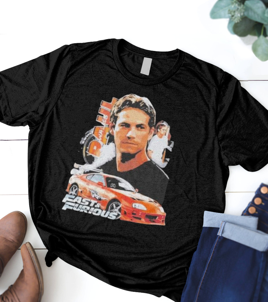 Fast And Furious Paul Walker Toyota Supra T-Shirt