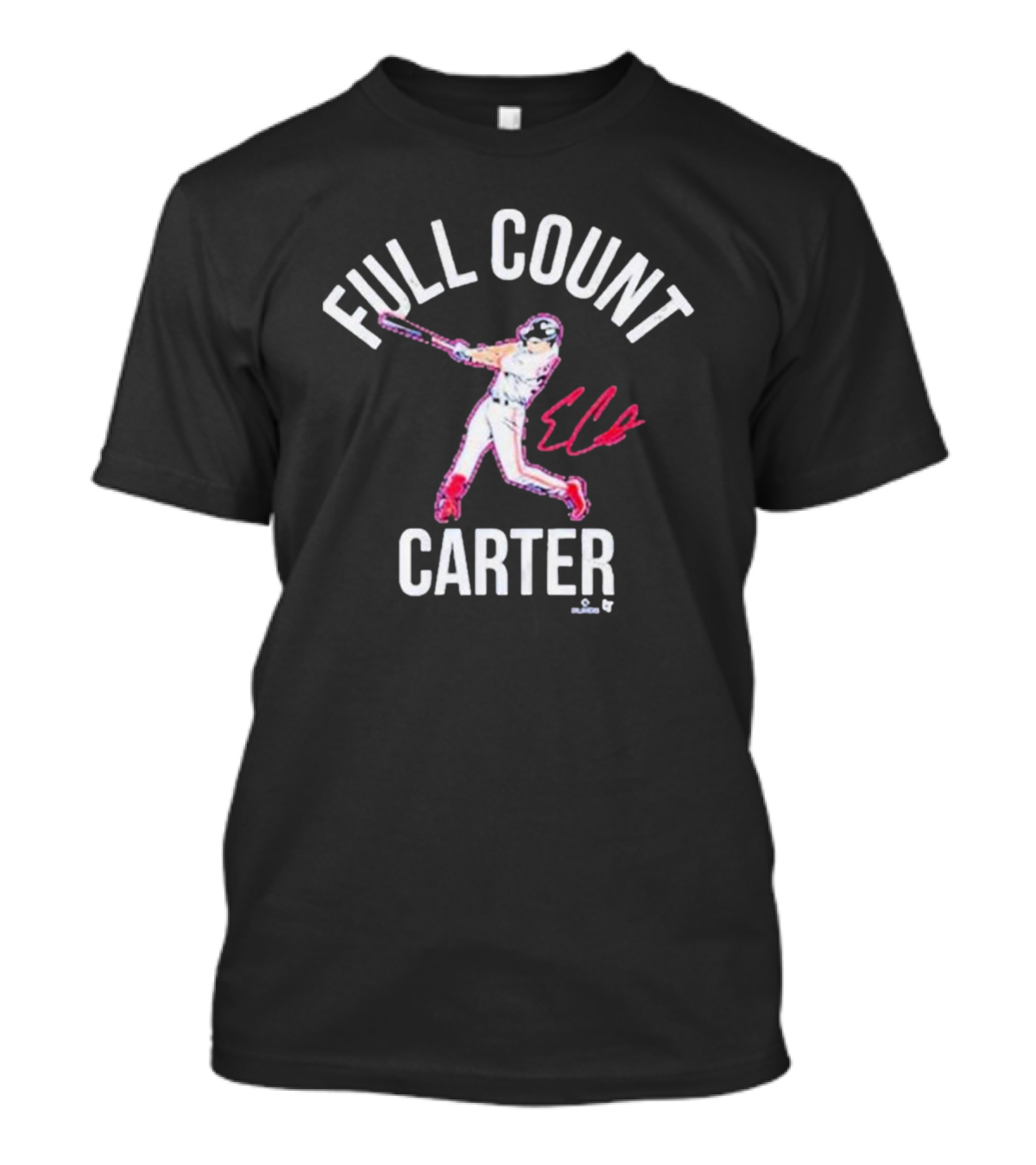 Full Count Carter Breakingt Evan Carter Baseball Player Signature T-Shirt