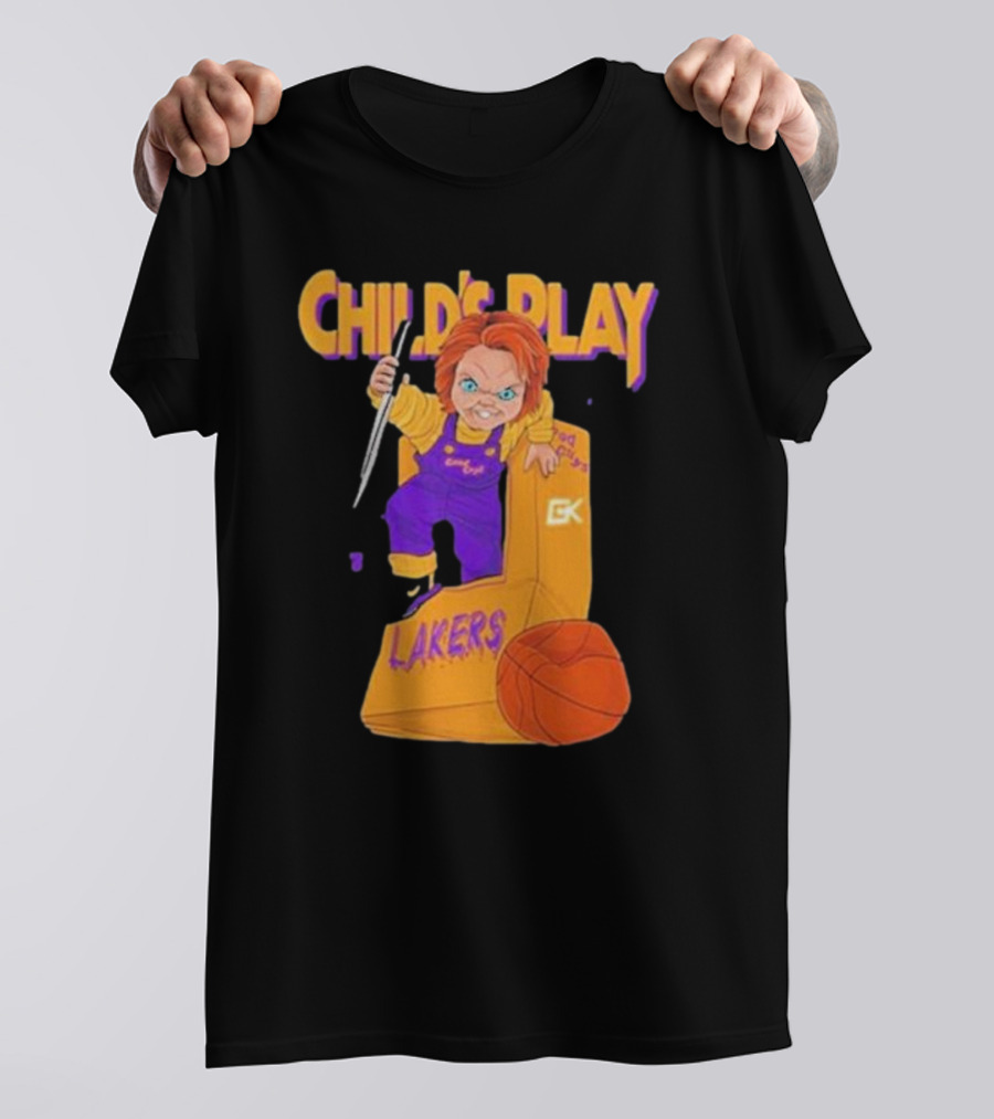 Child's Play Los Angeles Lakers Chucky Basketball Box T-Shirt