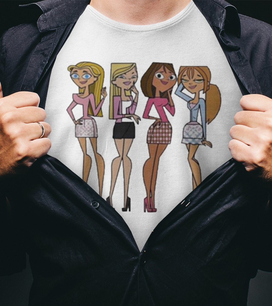 Mean Girls X Total Drama Island Characters Crossover T-Shirt