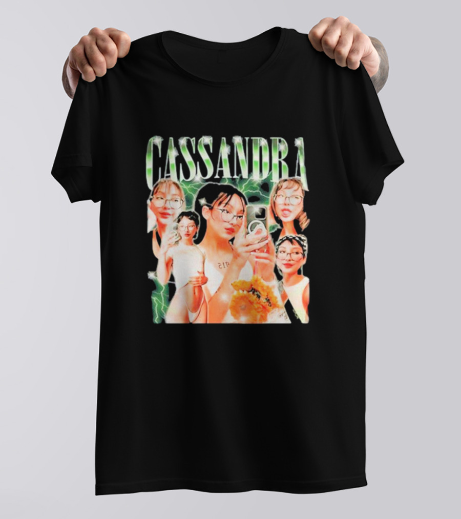 Cassandra Milkheavens Selfies 90s Aesthetic Collage With Lightning Background T-Shirt