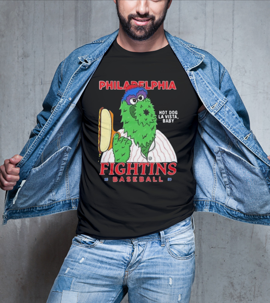 Philadelphia Phillies Phanatic Fightins Baseball Hot Dog La Vista Baby T-Shirt