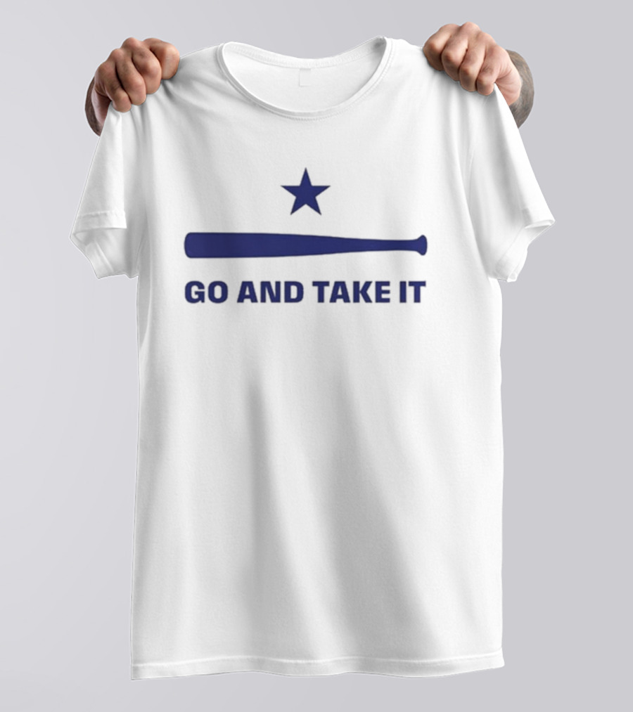 Go And Take It Bisonball Star And Bat T-Shirt