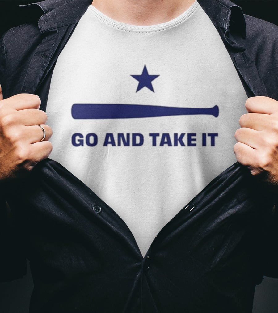 Go And Take It Bisonball Star And Bat T-Shirt