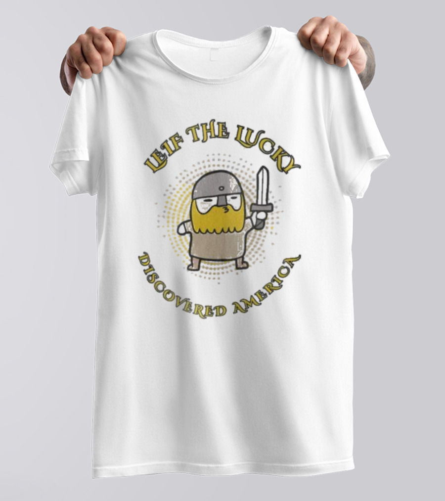 Leif The Lucky Discovered America Chibi Cute Viking T-Shirt