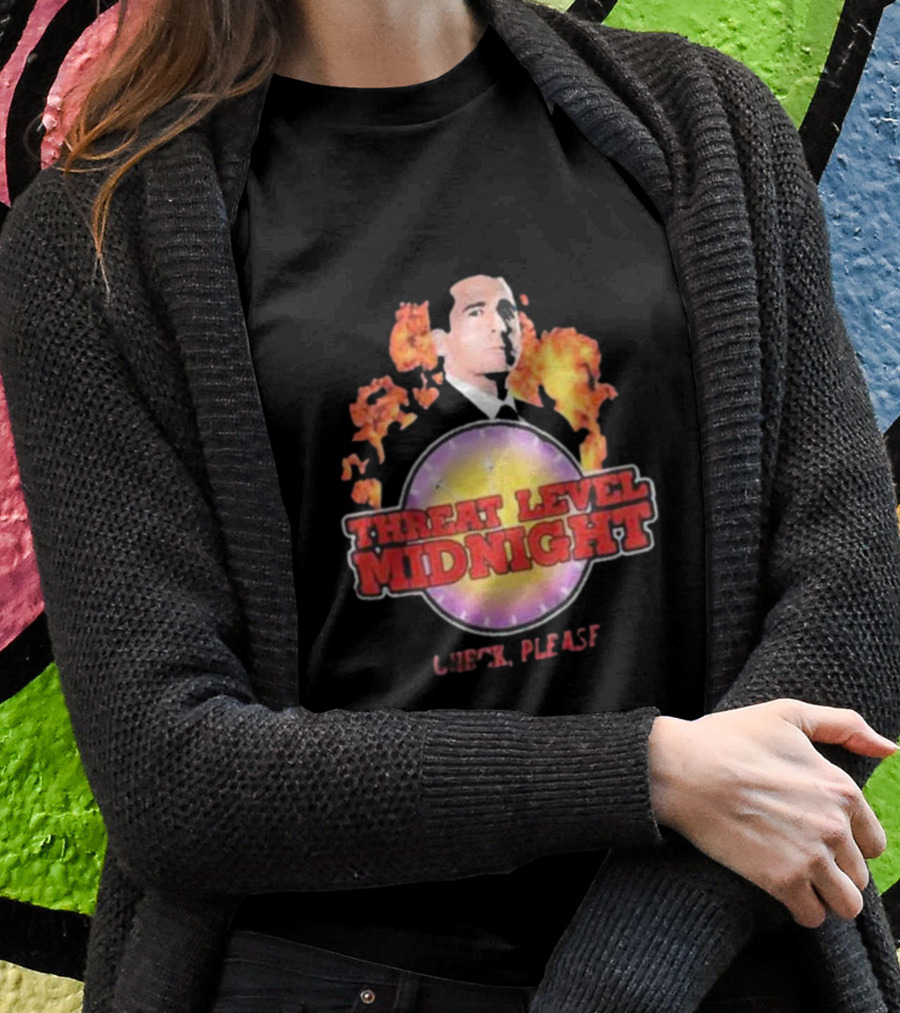 Michael Scott Threat Level Midnight Check Please The Office T-Shirt