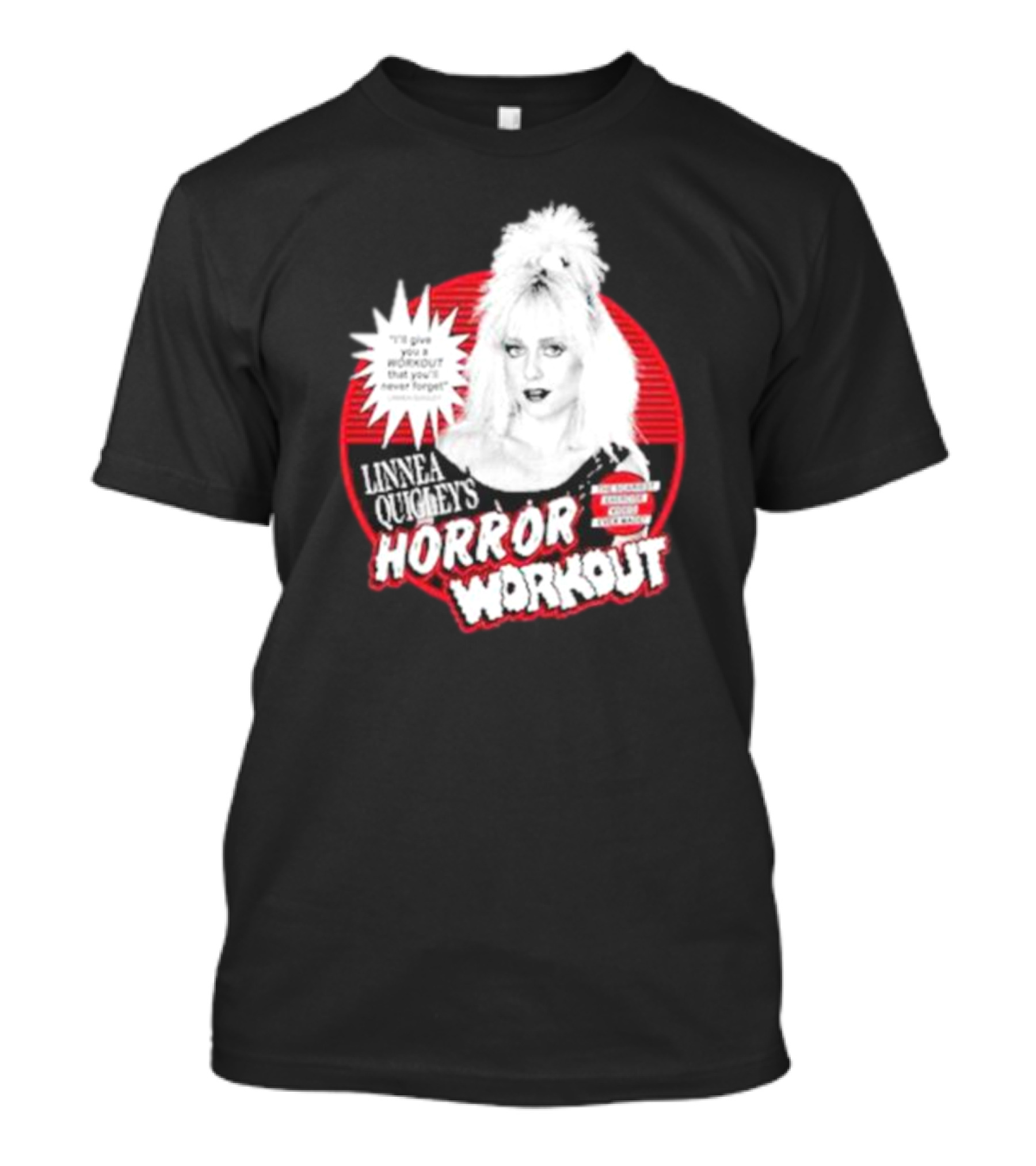Linnea Quigley's Horror Workout Red Circle T-Shirt