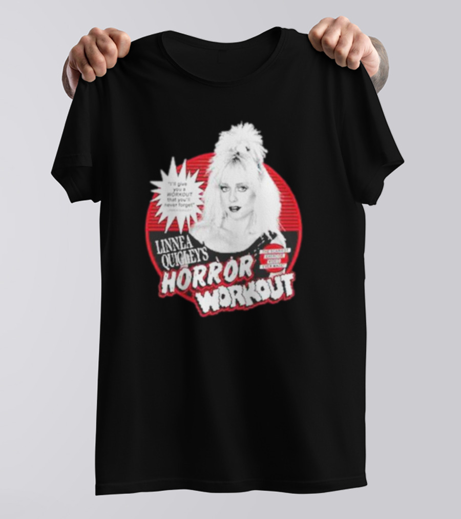 Linnea Quigley's Horror Workout Red Circle T-Shirt