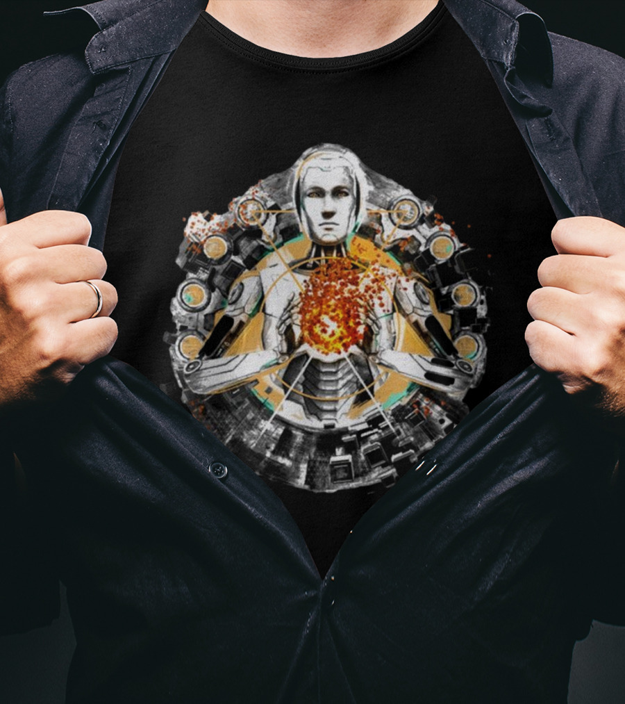 Devolver Digital The Talos Principle 2 Futuristic Robot Energy Sphere T-Shirt