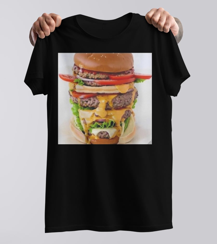 Heisenburger Cringey Quadruple Cheeseburger Stack T-Shirt