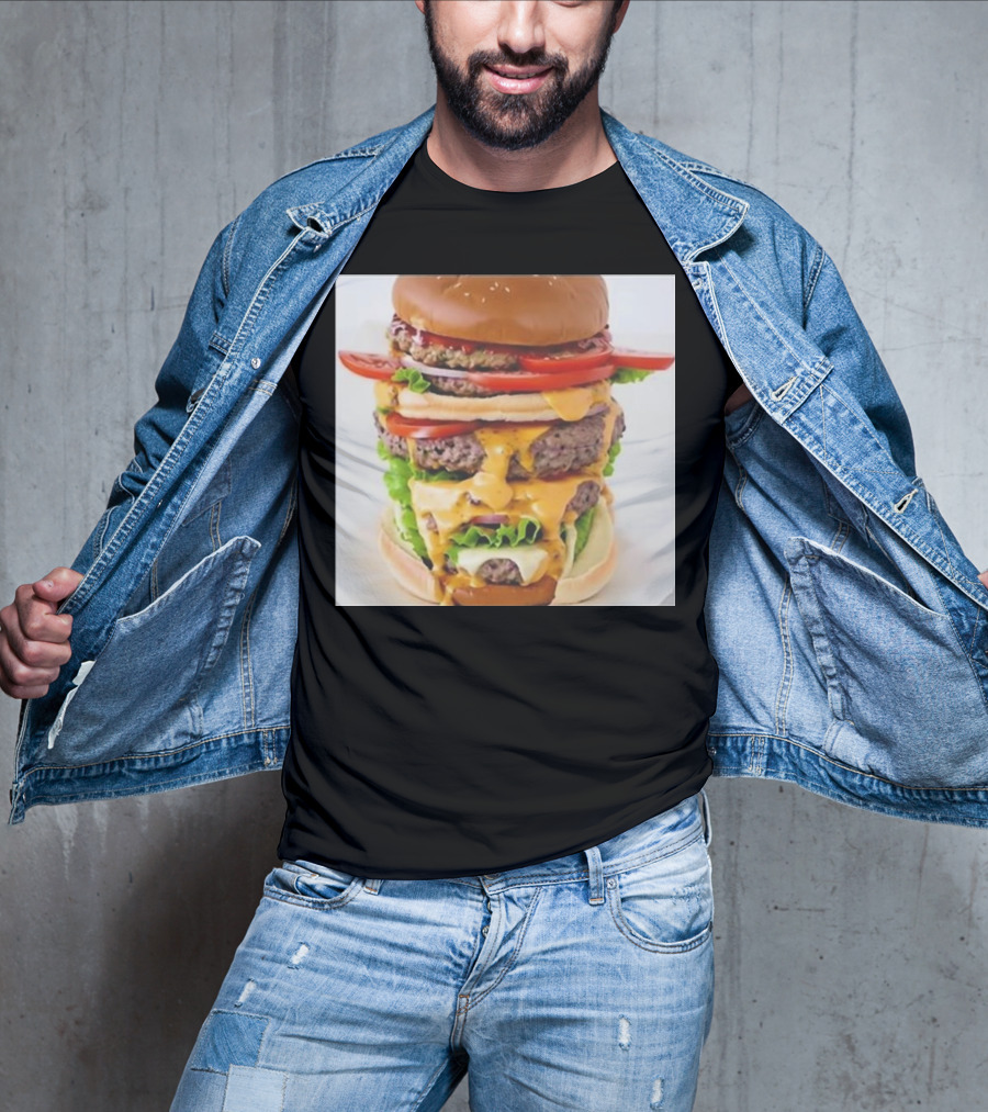 Heisenburger Cringey Quadruple Cheeseburger Stack T-Shirt