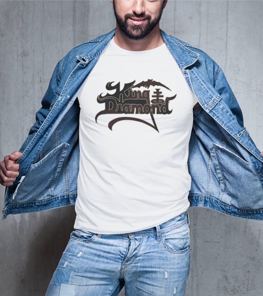 King Diamond Shop Masquerade Of Madness Logo With Bat And Cross Elements T-Shirt