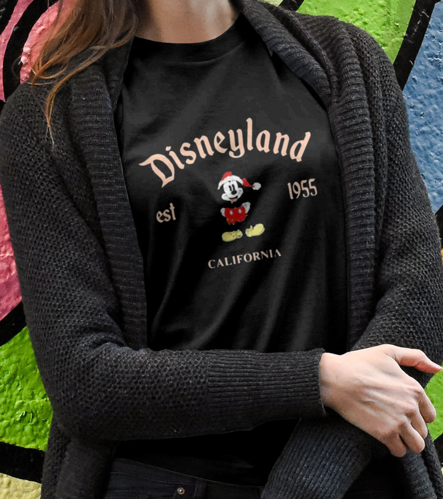 Disneyland Est 1955 California Mickey Mouse Christmas Vintage T-Shirt