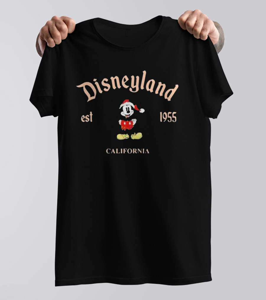 Disneyland Est 1955 California Mickey Mouse Christmas Vintage T-Shirt
