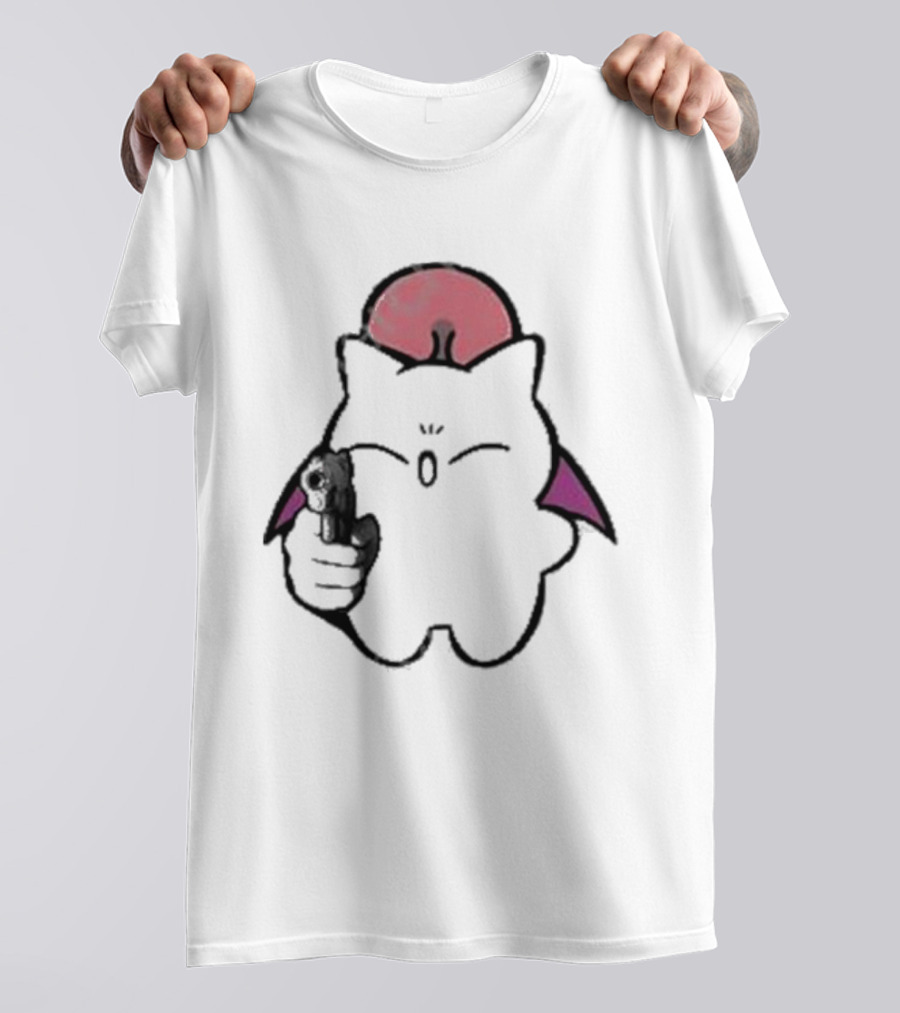 Gun Wielding Moogle By Wisdomeel T-Shirt