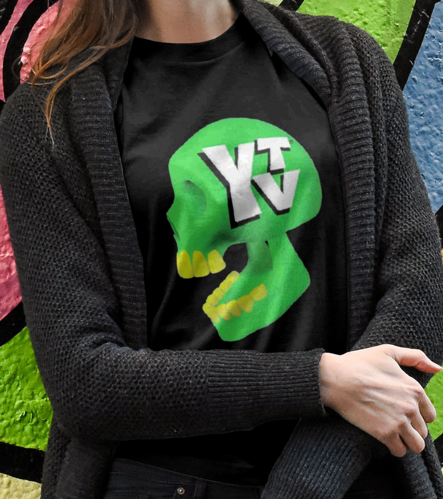 Ytv Green Skull Dark Night T-Shirt