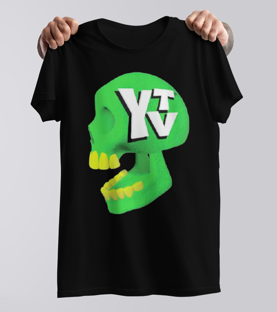 Ytv Green Skull Dark Night T-Shirt