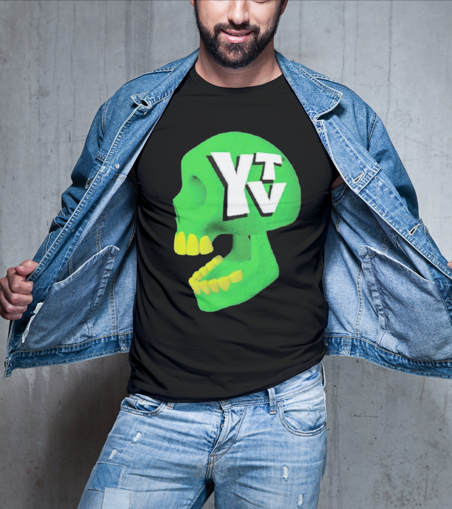 Ytv Green Skull Dark Night T-Shirt