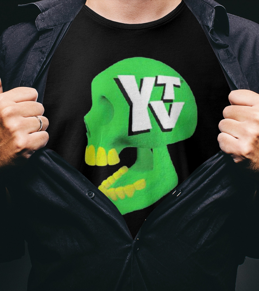 Ytv Green Skull Dark Night T-Shirt