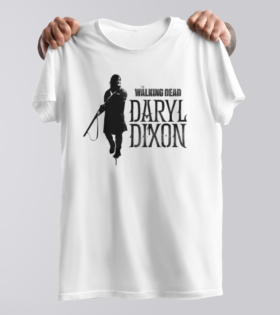 The Walking Dead Daryl Dixon Silhouette Crossbow Iconic Merch T-Shirt
