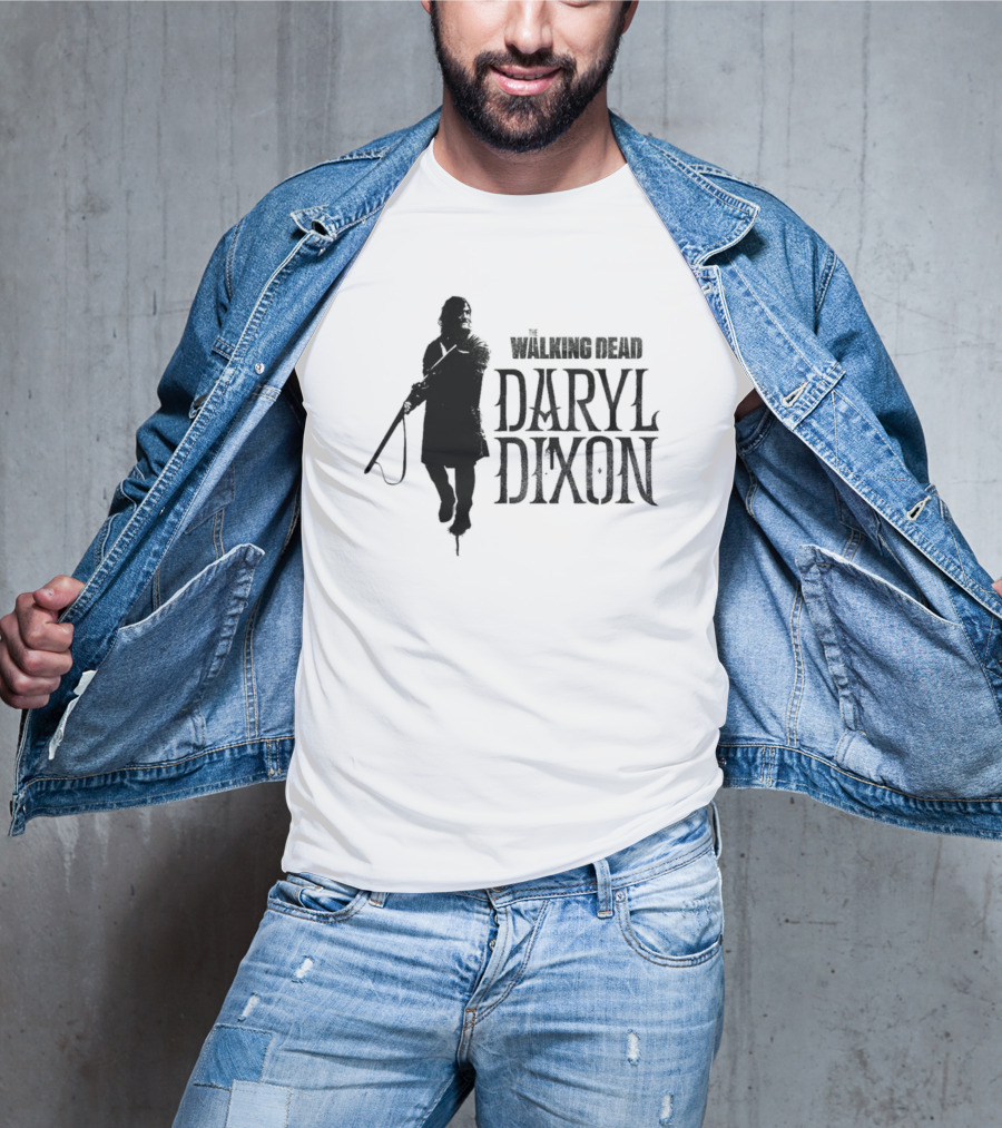 The Walking Dead Daryl Dixon Silhouette Crossbow Iconic Merch T-Shirt