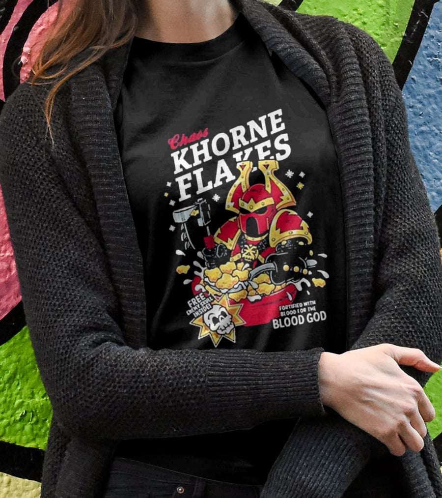 Chaos Khorne Flakes Free Inside Fortified With Blood For The Blood God T-Shirt