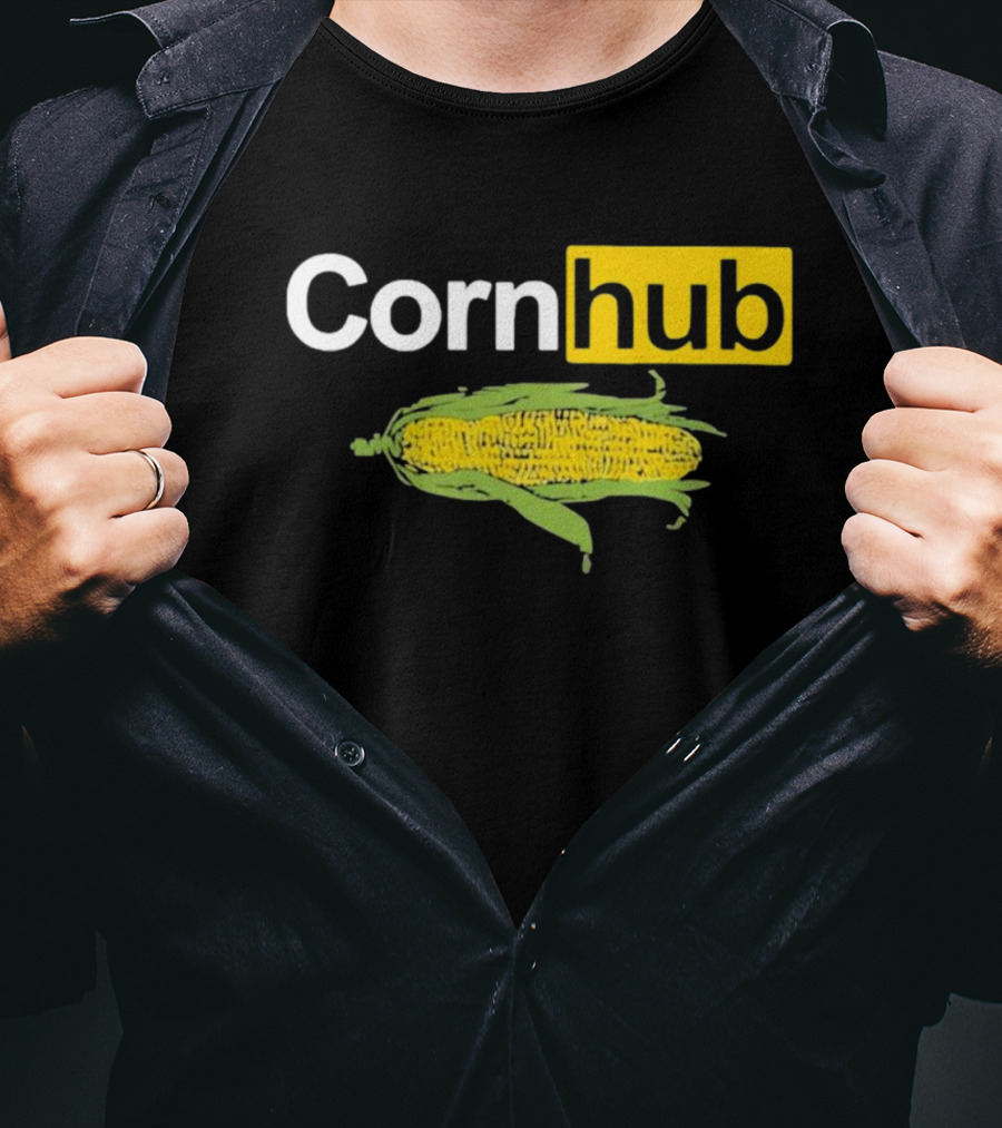 Corn Hub Parody With Corn Cob T-Shirt
