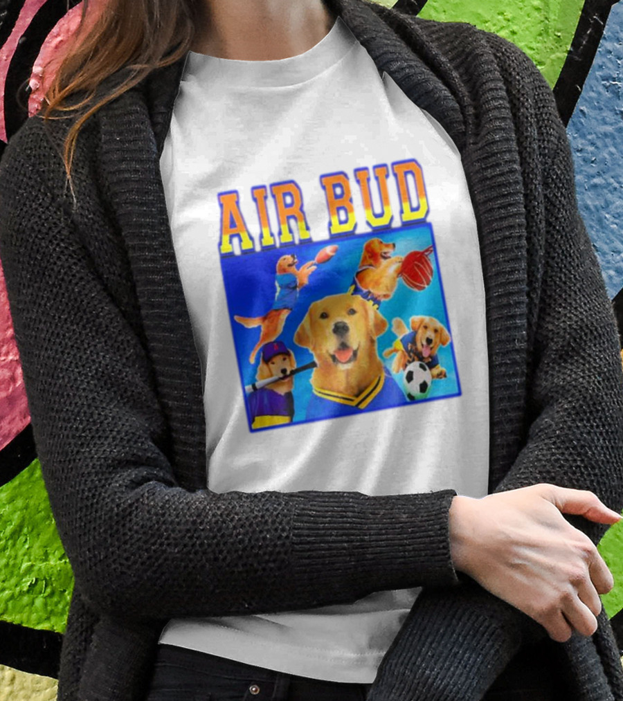 Air Bud Basketball Soccer Baseball Football Dog Iconic Movie Sports T-Shirt