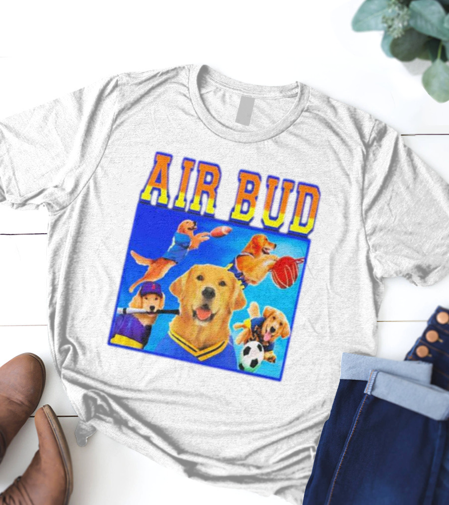Air Bud Basketball Soccer Baseball Football Dog Iconic Movie Sports T-Shirt