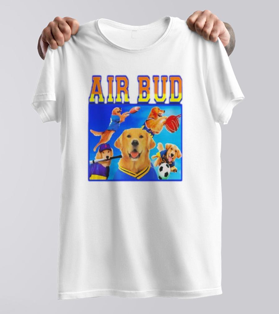 Air Bud Basketball Soccer Baseball Football Dog Iconic Movie Sports T-Shirt