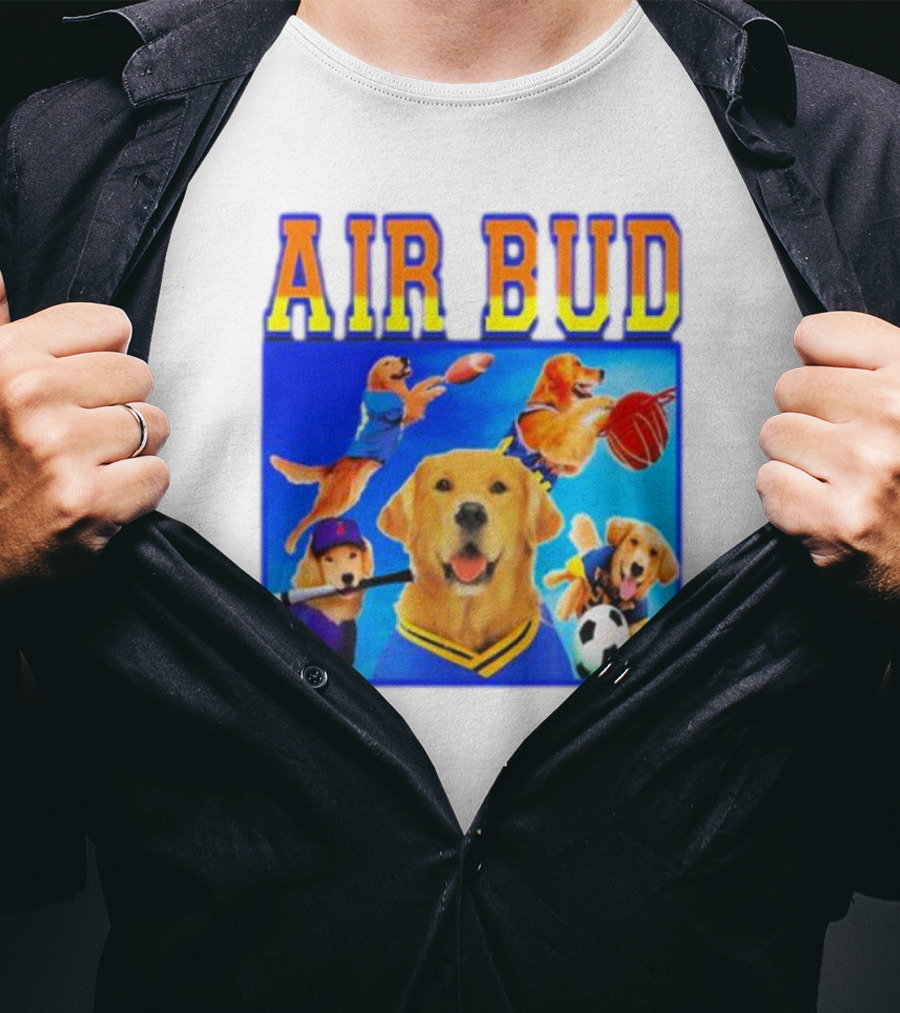 Air Bud Basketball Soccer Baseball Football Dog Iconic Movie Sports T-Shirt