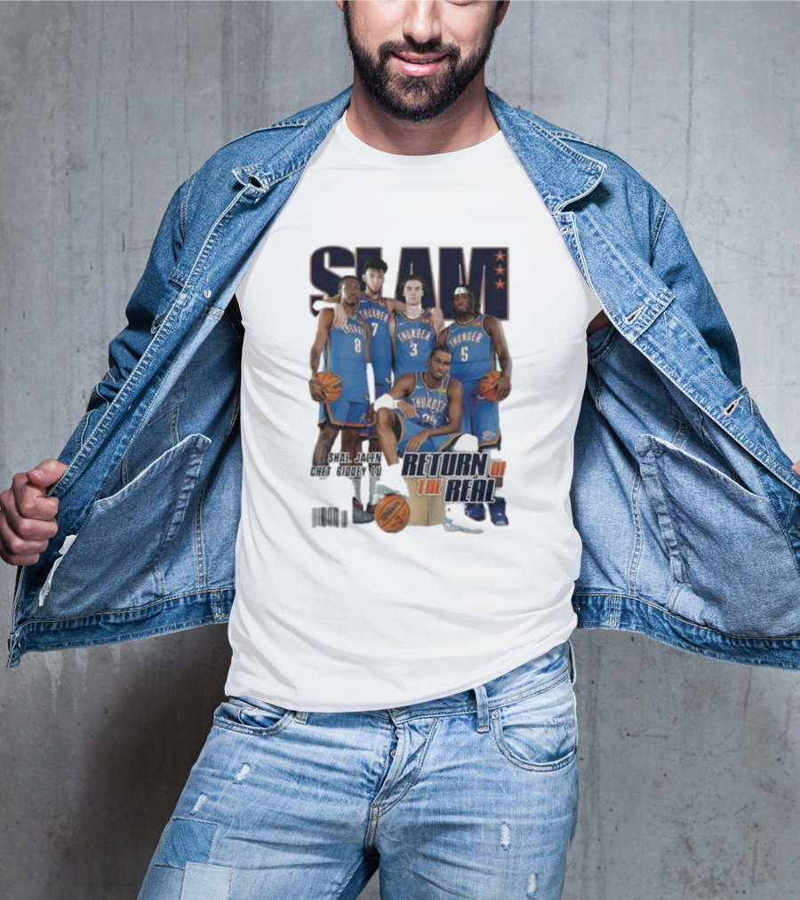 Slam Thunder Legends Return Of The Real Okc Thunder Slam 247 T-Shirt