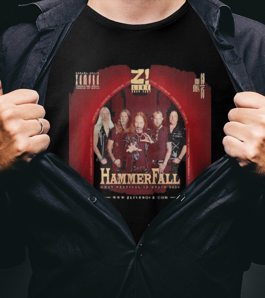 Z Live Rock Fest HammerFall Only Festival In Zamora Spain June 13-15 T-Shirt