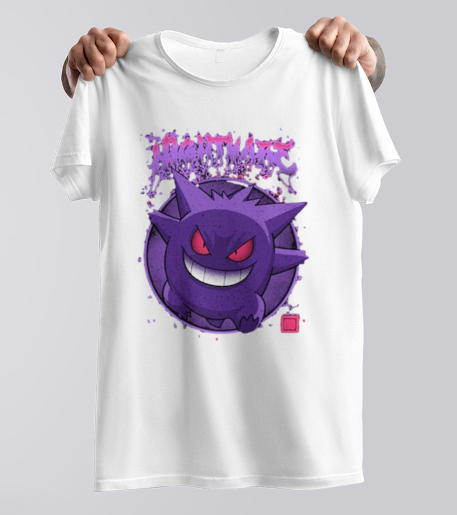 Gengar Nightmare Pokemon Purple Mischief T-Shirt