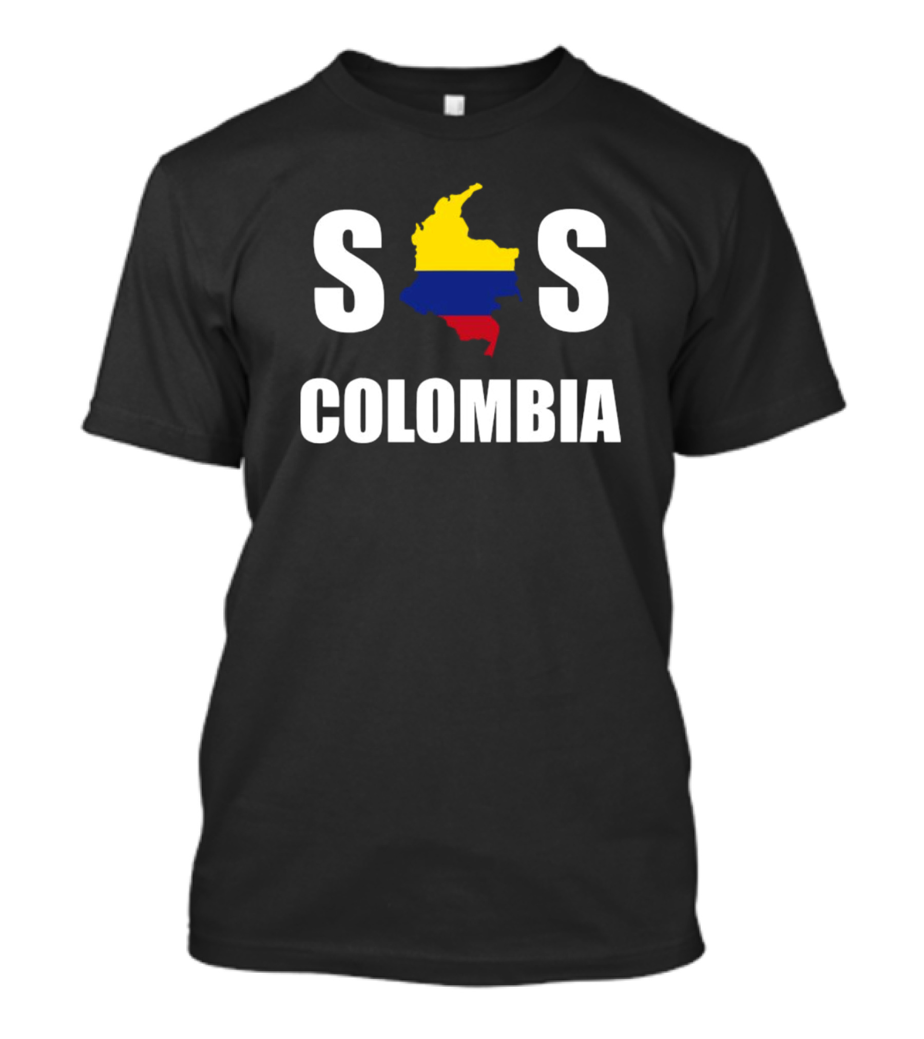 SOS Colombia Map Flag T-Shirt