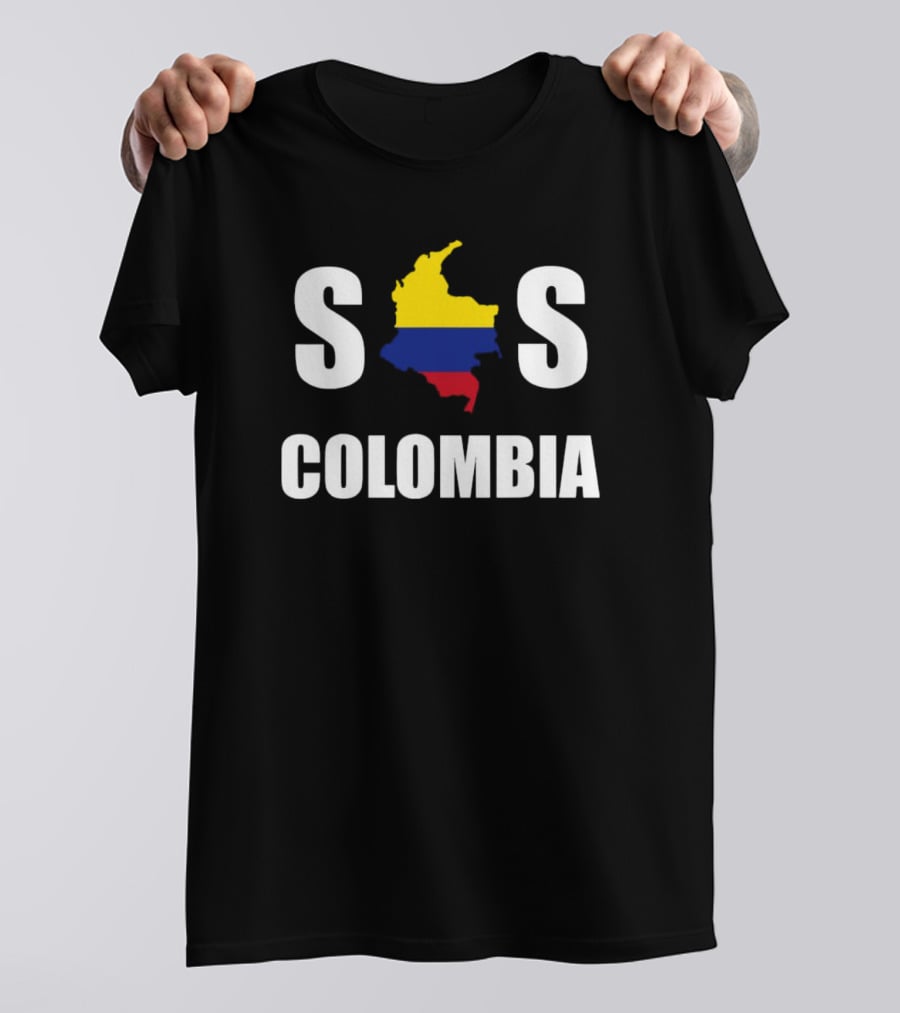 SOS Colombia Map Flag T-Shirt