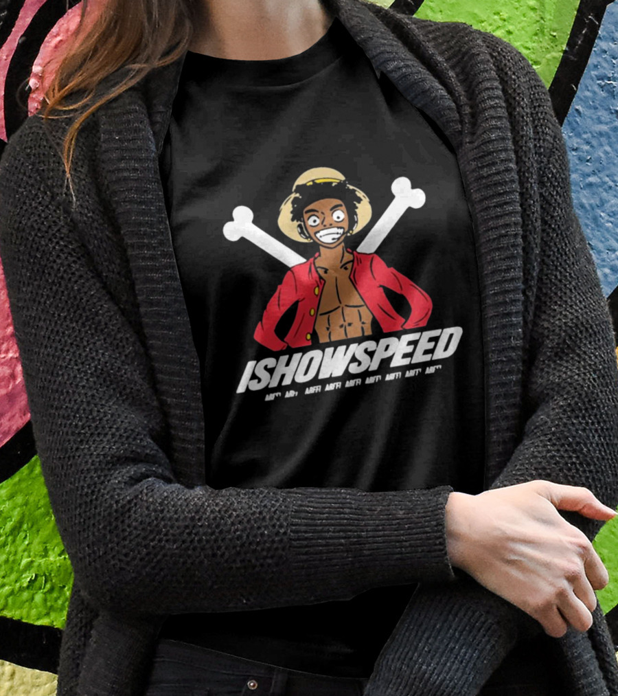 ISHOWSPEED Arff Arff Arff Arff Arff Arff Arff Luffy T-Shirt