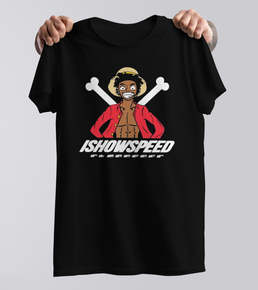 ISHOWSPEED Arff Arff Arff Arff Arff Arff Arff Luffy T-Shirt