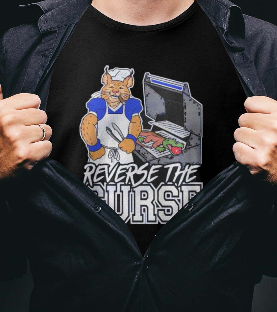 Reverse The Curse Cat Grilling Gator T-Shirt
