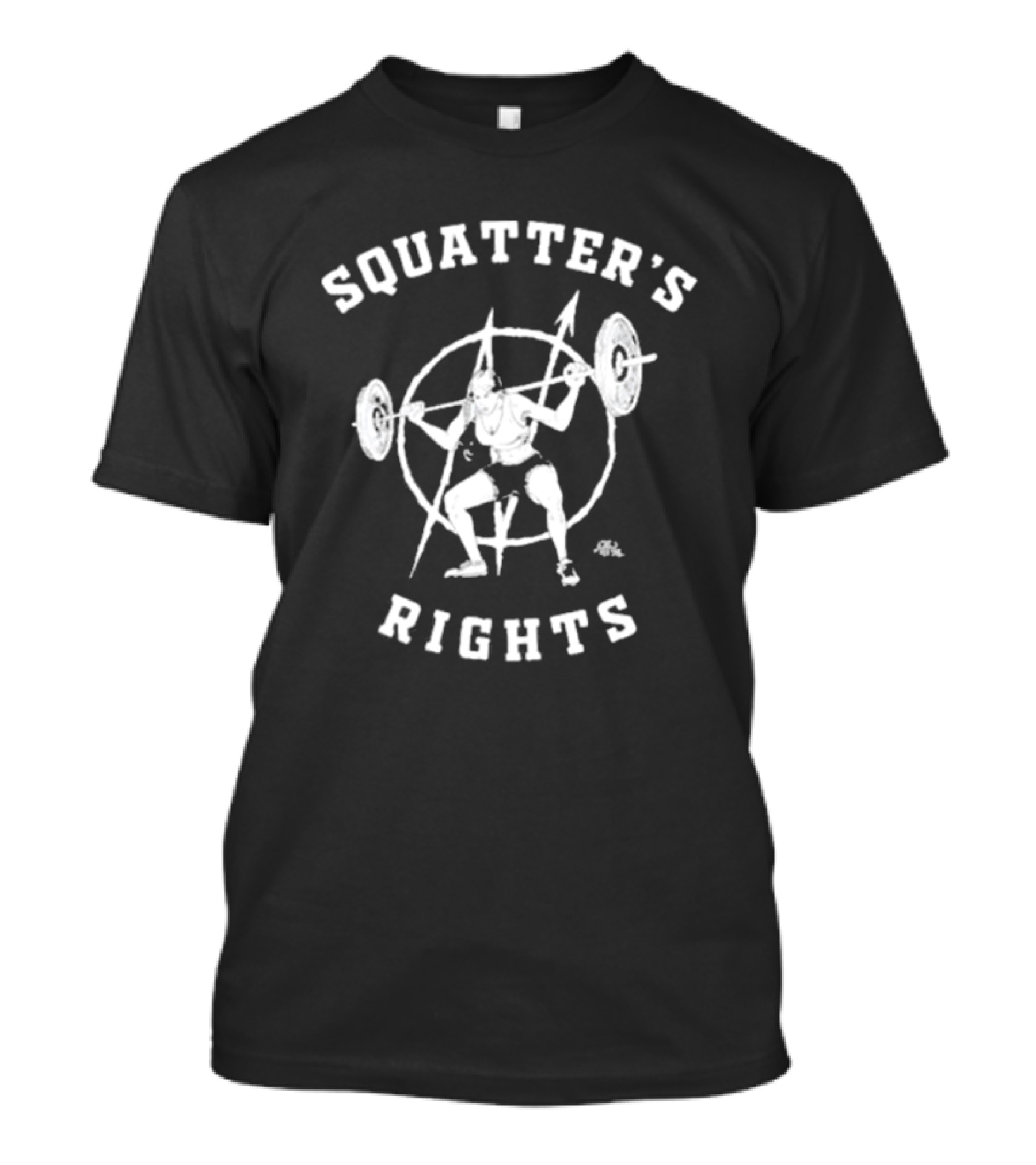 Squatter’s Rights Weightlifting Pentagram T-Shirt