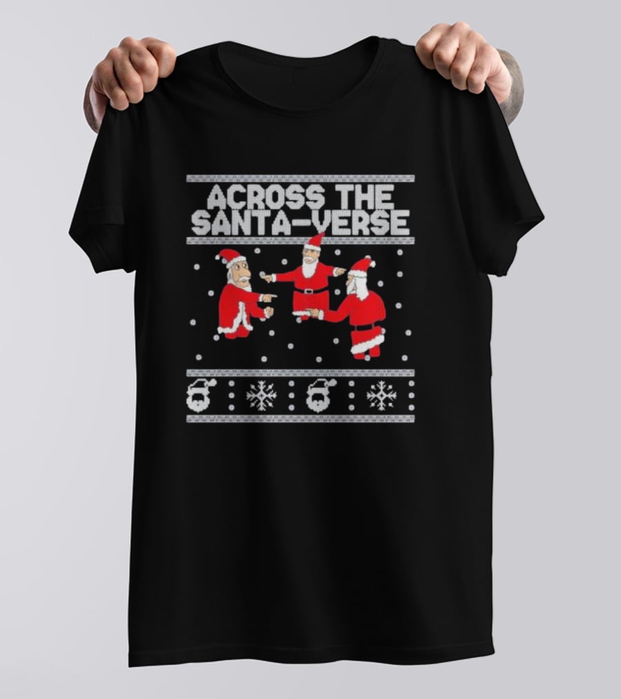 Across The Santa-verse Santa Claus Meme Icons T-Shirt