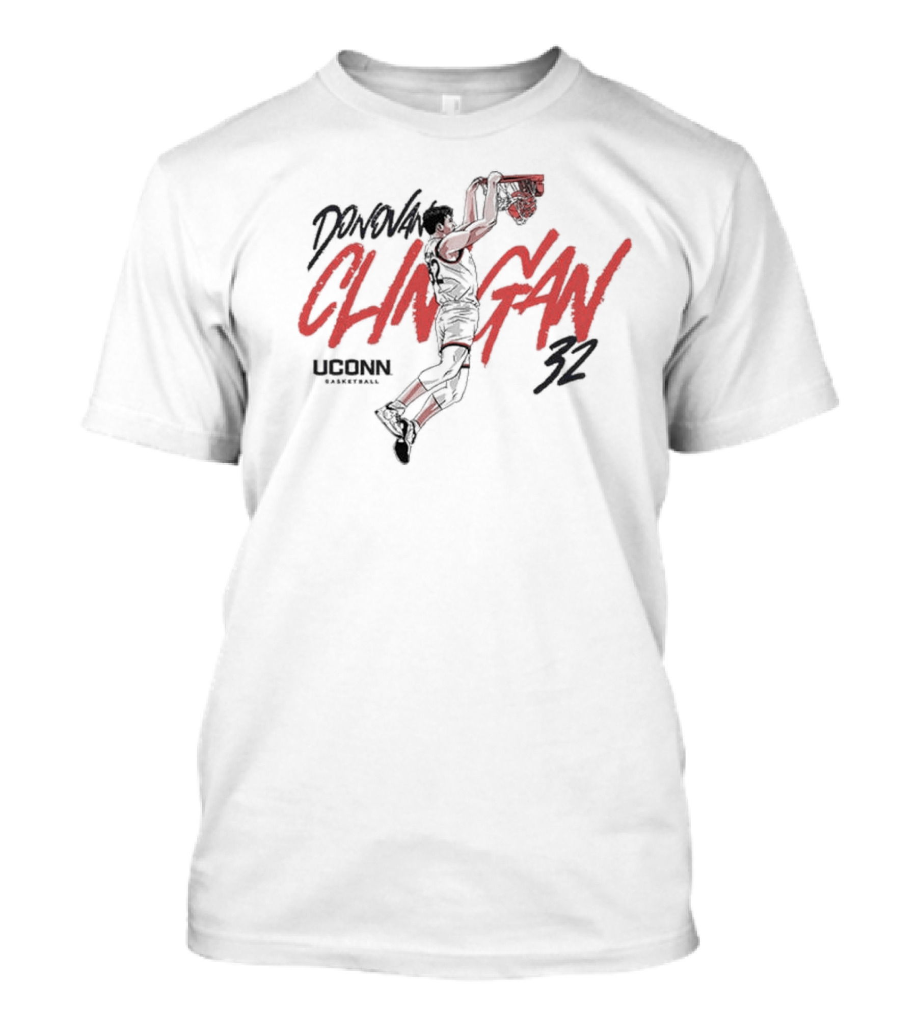 Donovan Clingan UConn Basketball 32 Dunk NCAA Men’s Basketball T-Shirt
