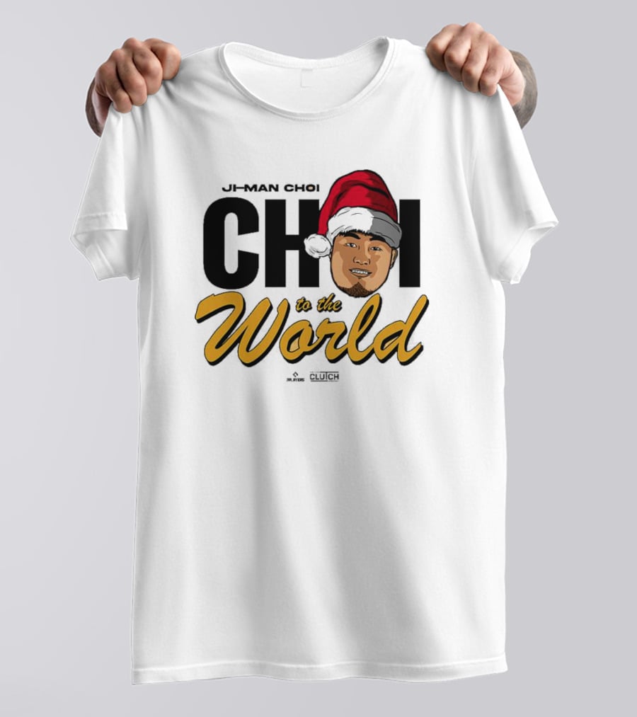 Ji-Man Choi Choi To The World Christmas Clutch Baseball Santa Hat T-Shirt