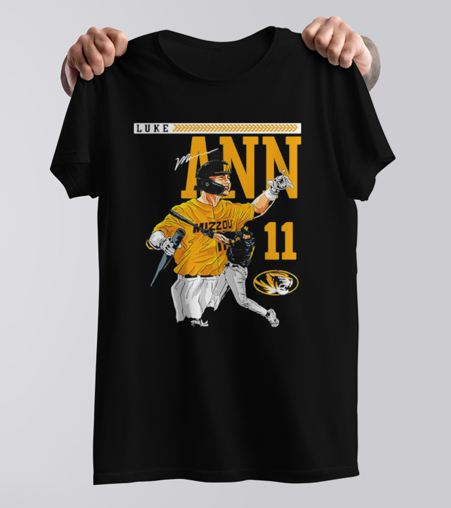 LUKE MANN MIZZOU BASEBALL 11 MISSOURI NCAA TIGERS T-Shirt