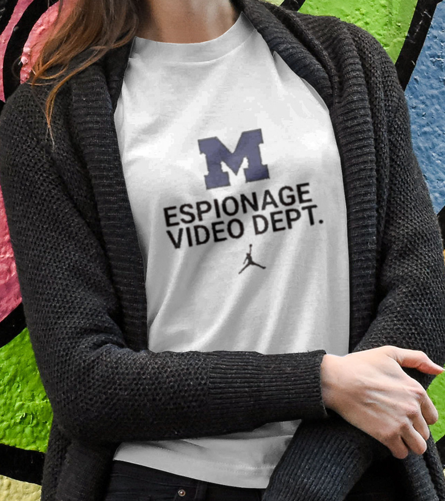 M Michigan Espionage Video Dept Jumpman T-Shirt