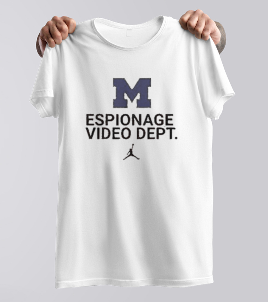 M Michigan Espionage Video Dept Jumpman T-Shirt