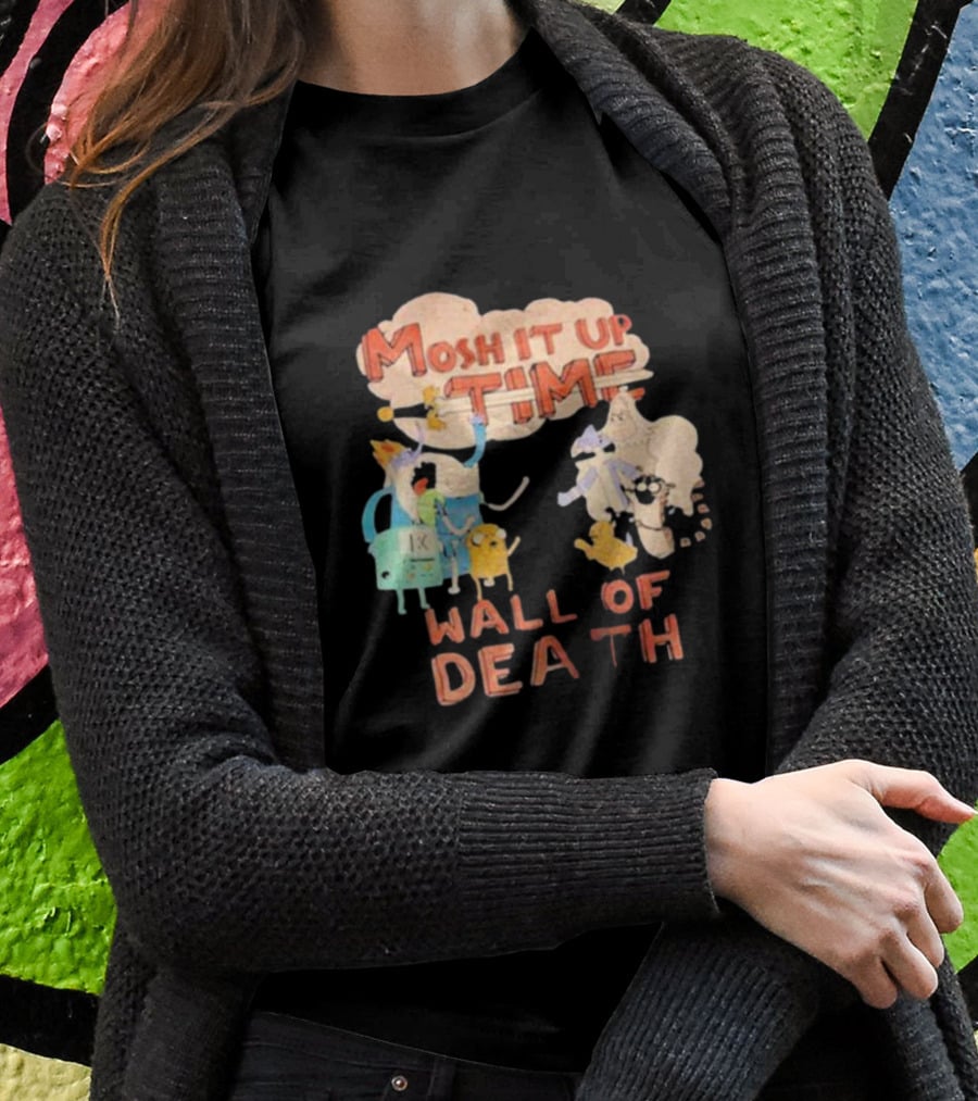 Adventure Mosh It Up Time Wall Of Death Cartoon Characters T-Shirt